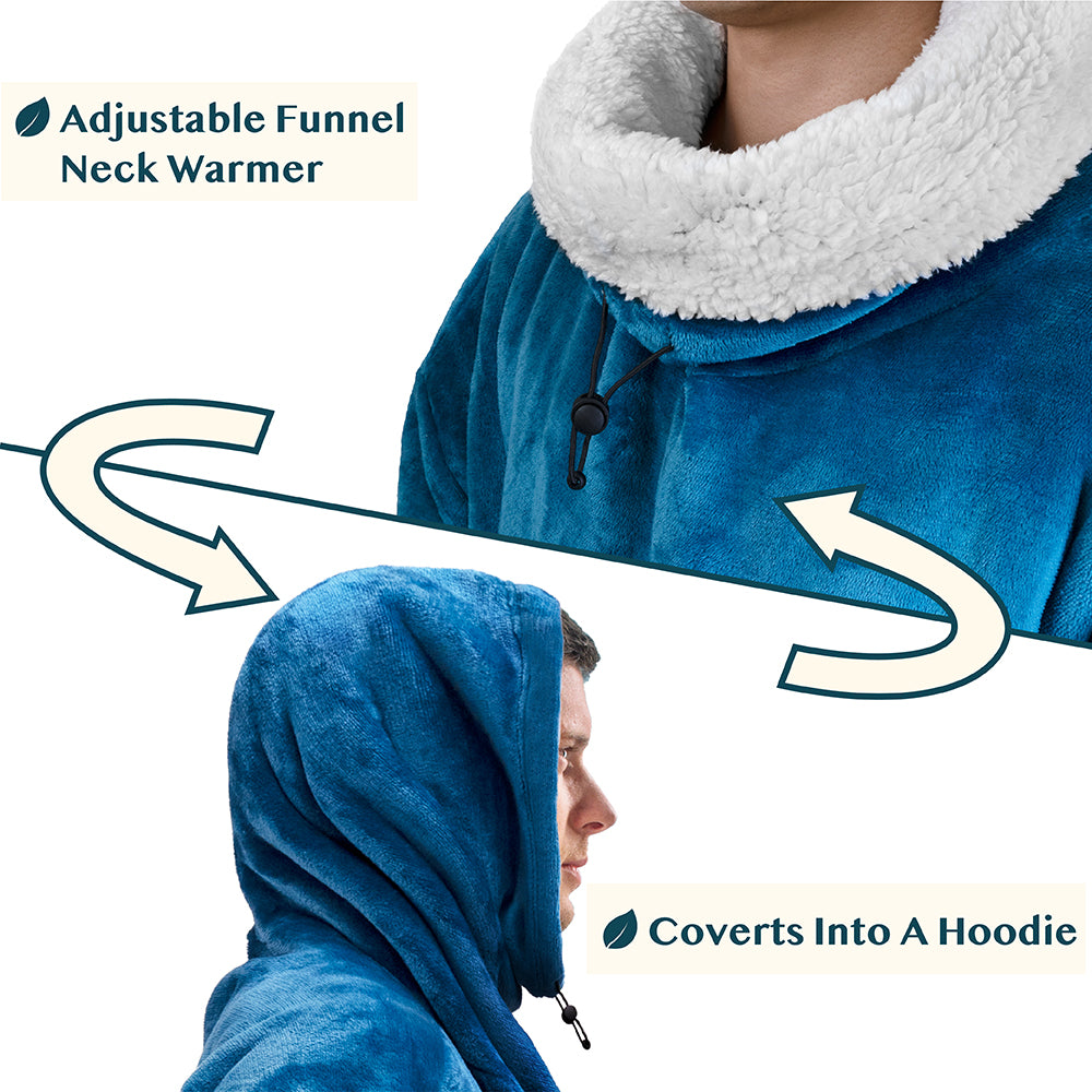Neck Warmer Sweatshirt Hoodie Blanket