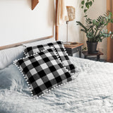 Pom Pom Fringe Fleece Pillow Cover - Set of 2