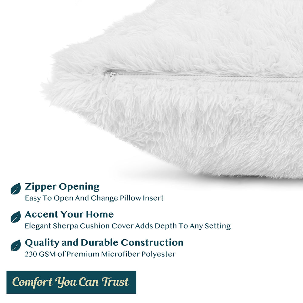 Sherpa Fleece Pillow Cover - Set of 2