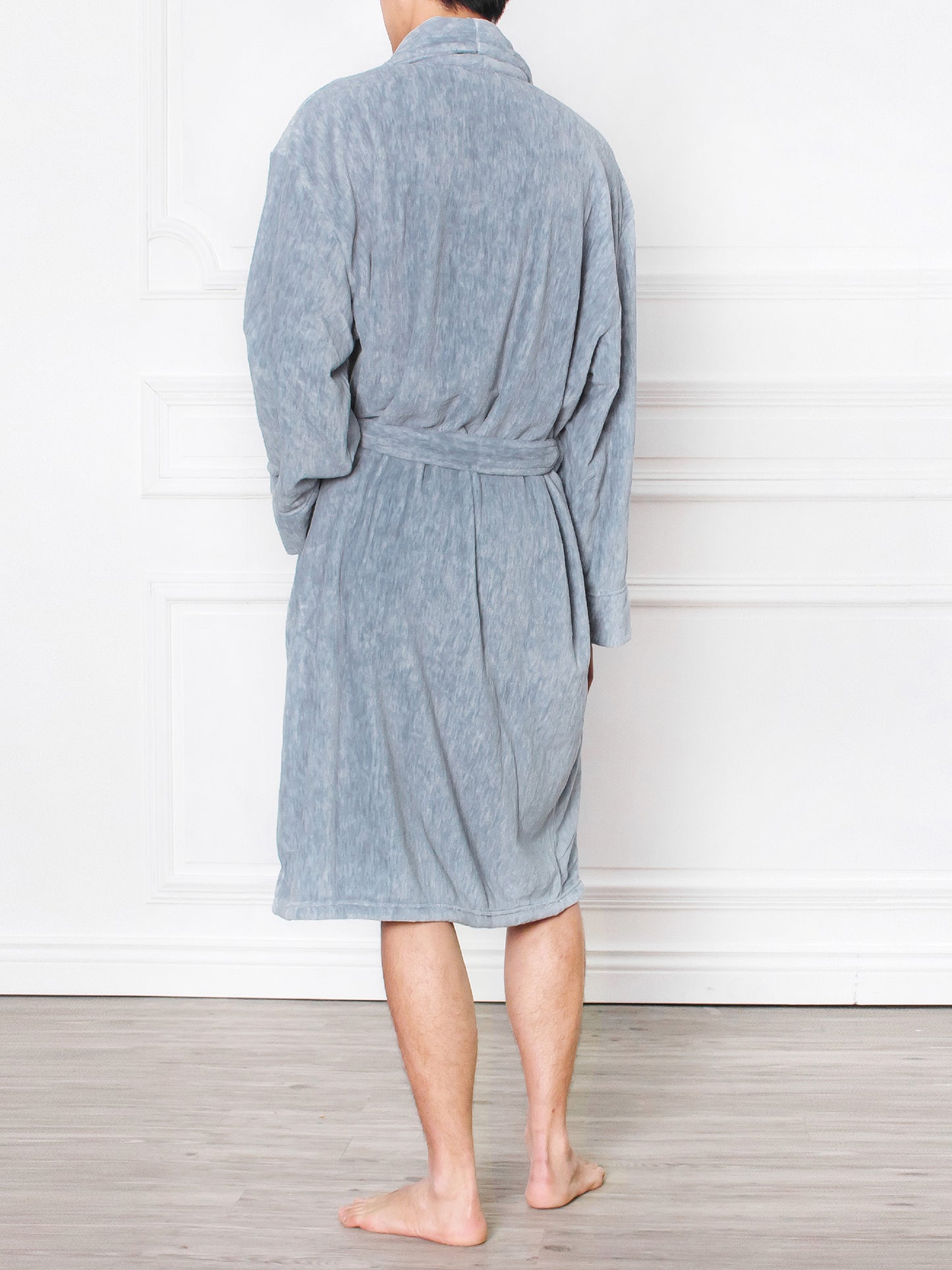 Men's Melange Fleece Robe