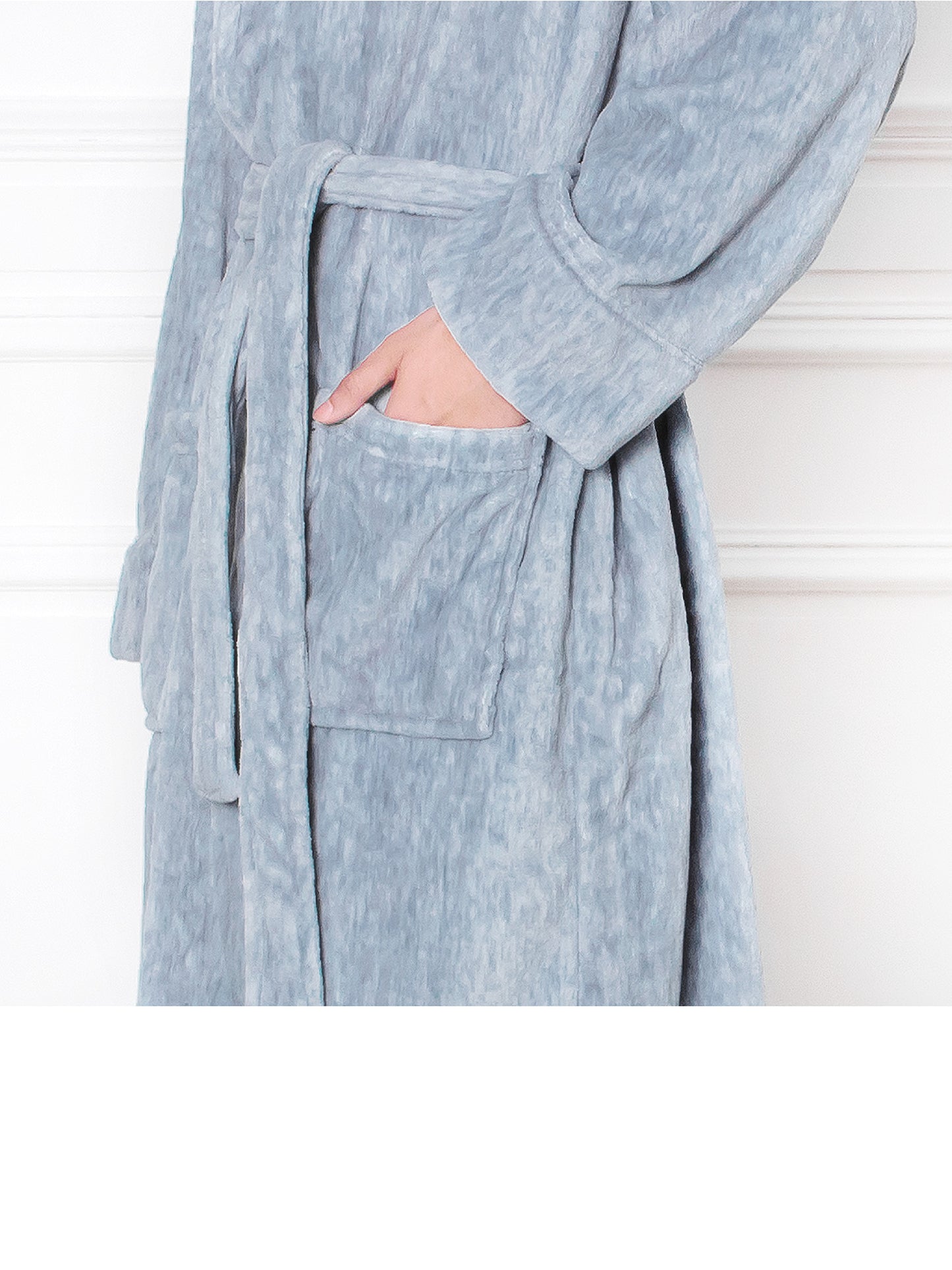 Men's Melange Fleece Robe