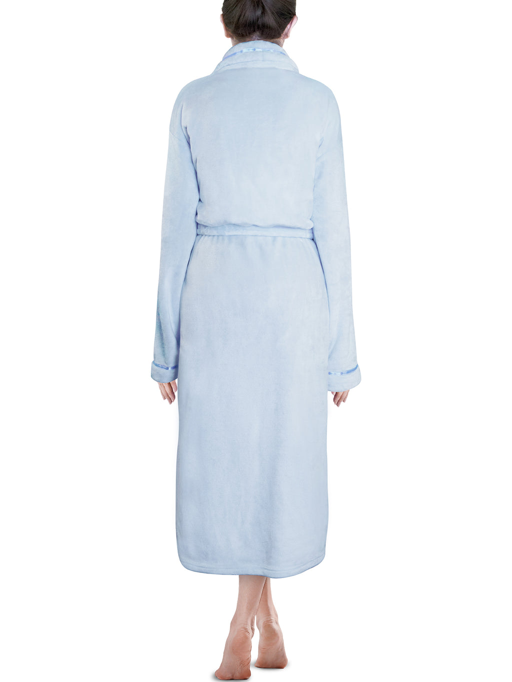 Women's Satin Trim Fleece Robe