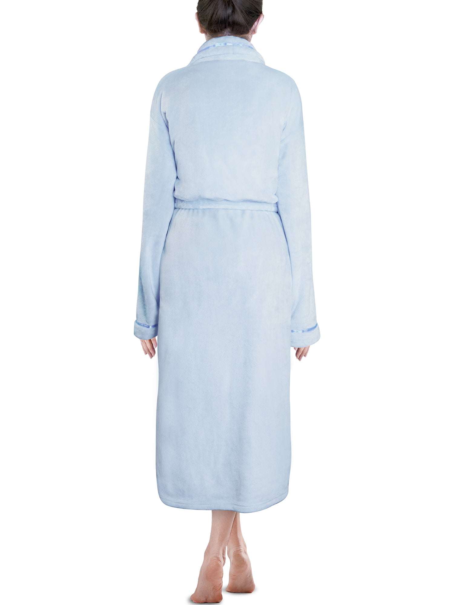 Women's Satin Trim Fleece Robe