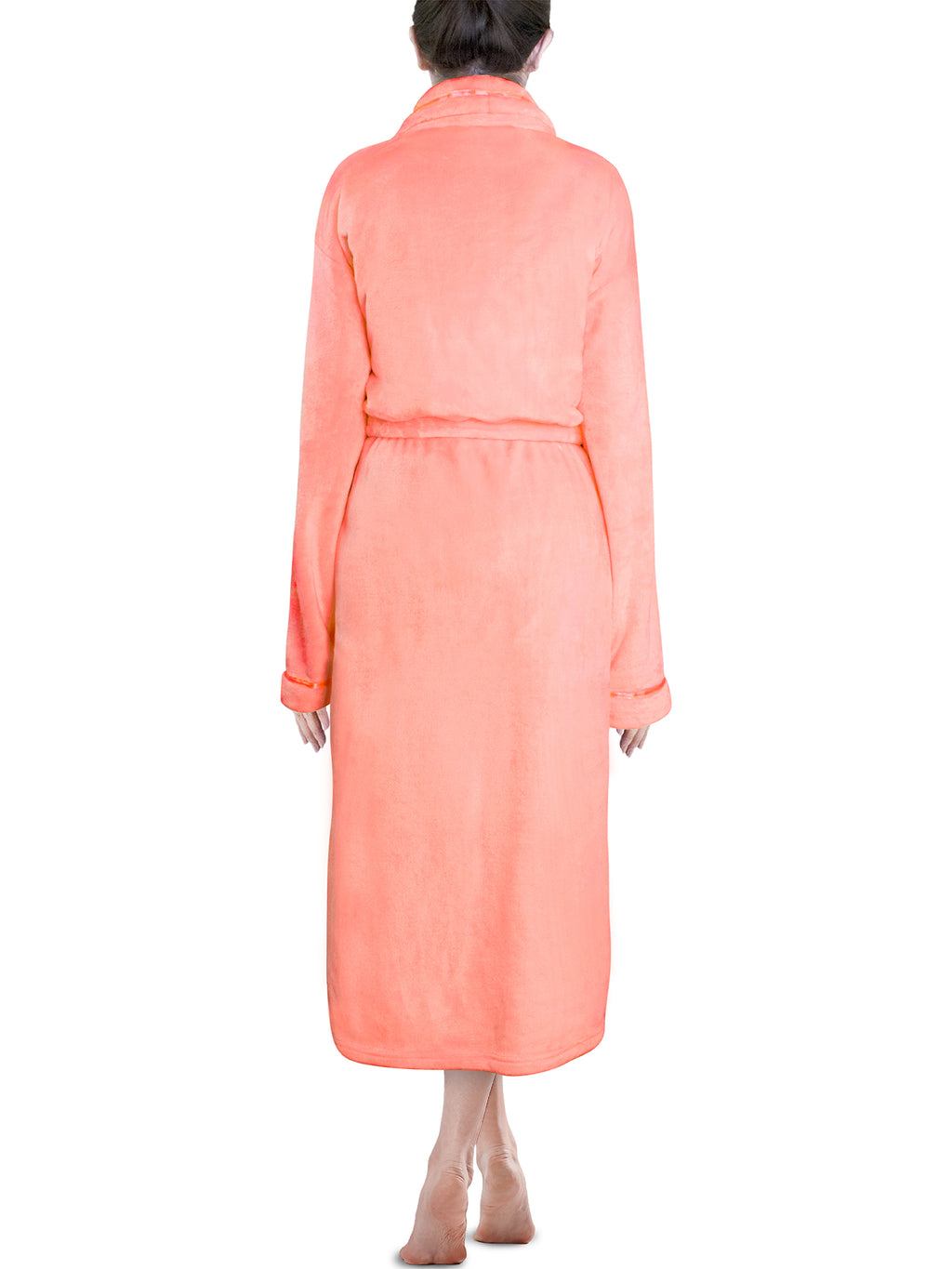 Women's Satin Trim Fleece Robe