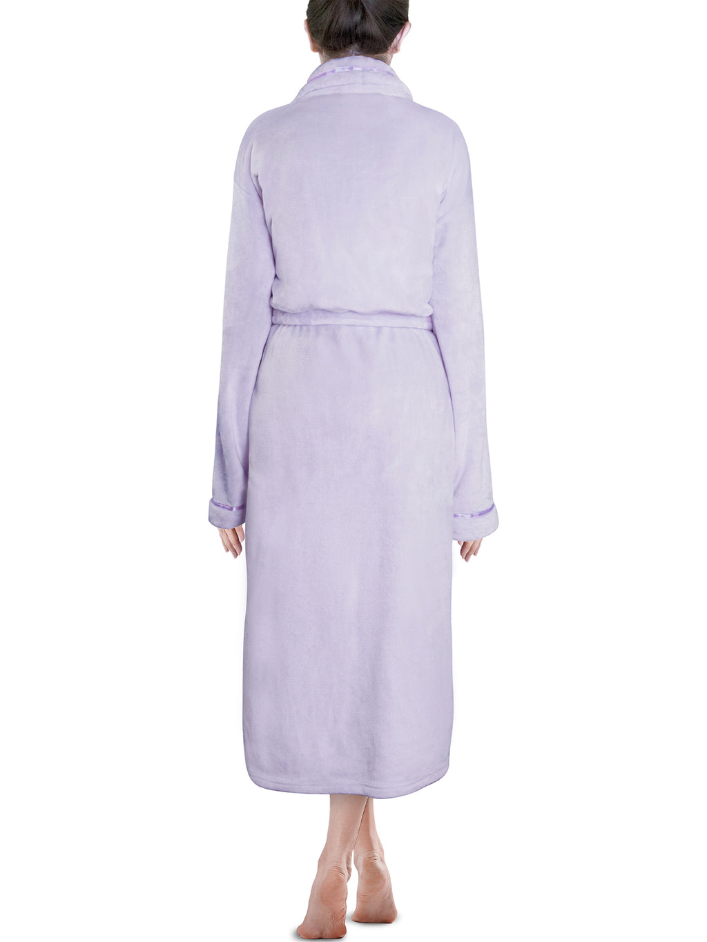 Women's Satin Trim Fleece Robe