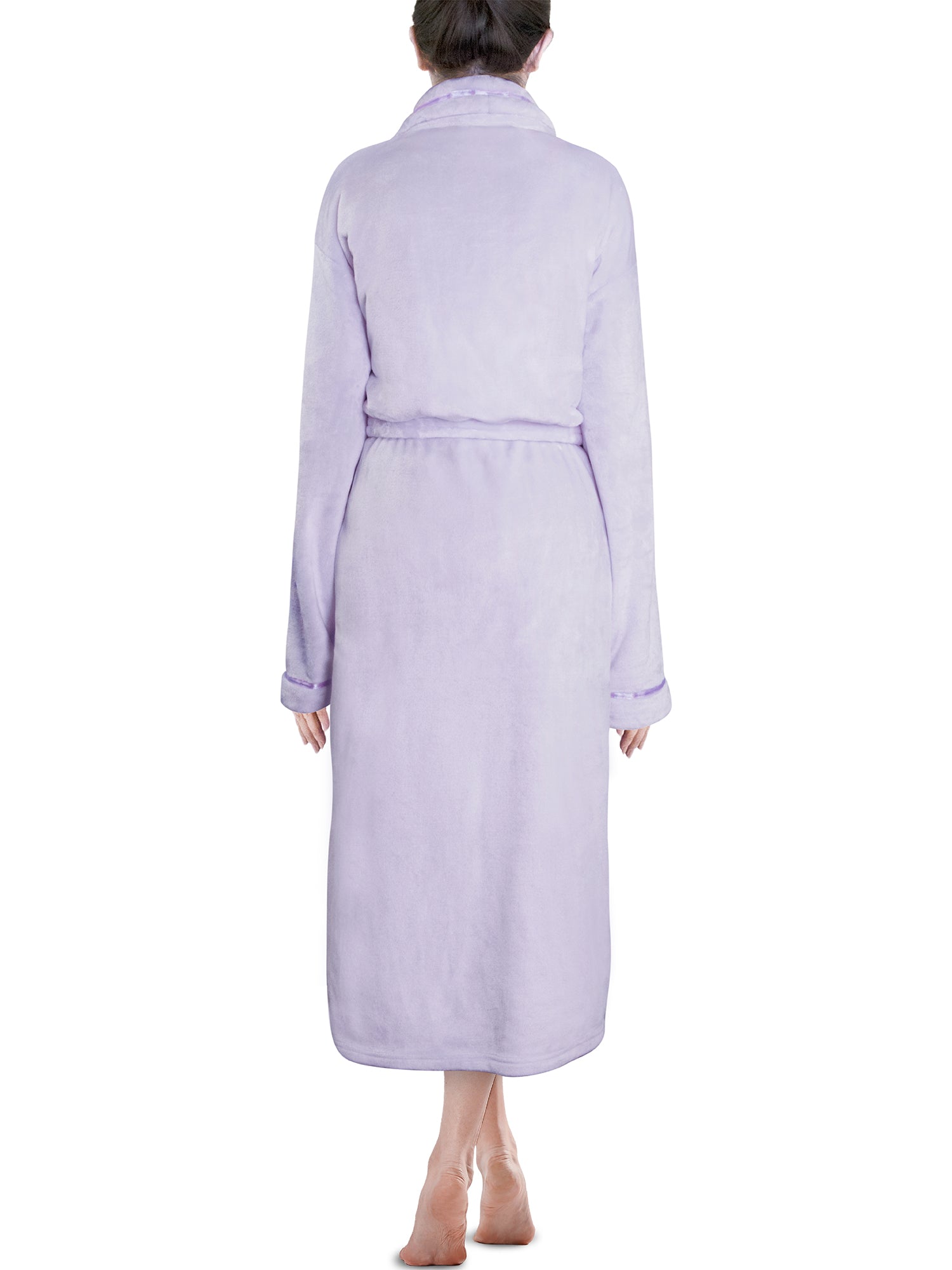 Women's Satin Trim Fleece Robe