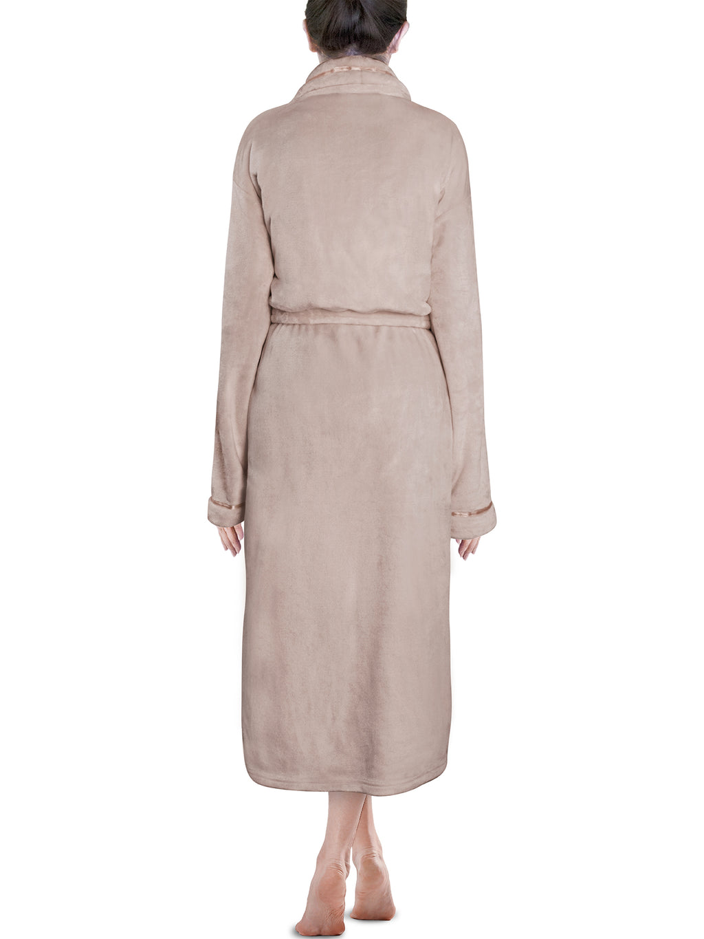 Women's Satin Trim Fleece Robe