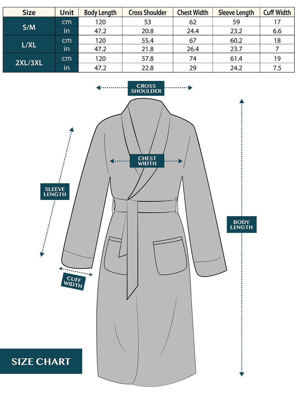 Women's Satin Trim Fleece Robe