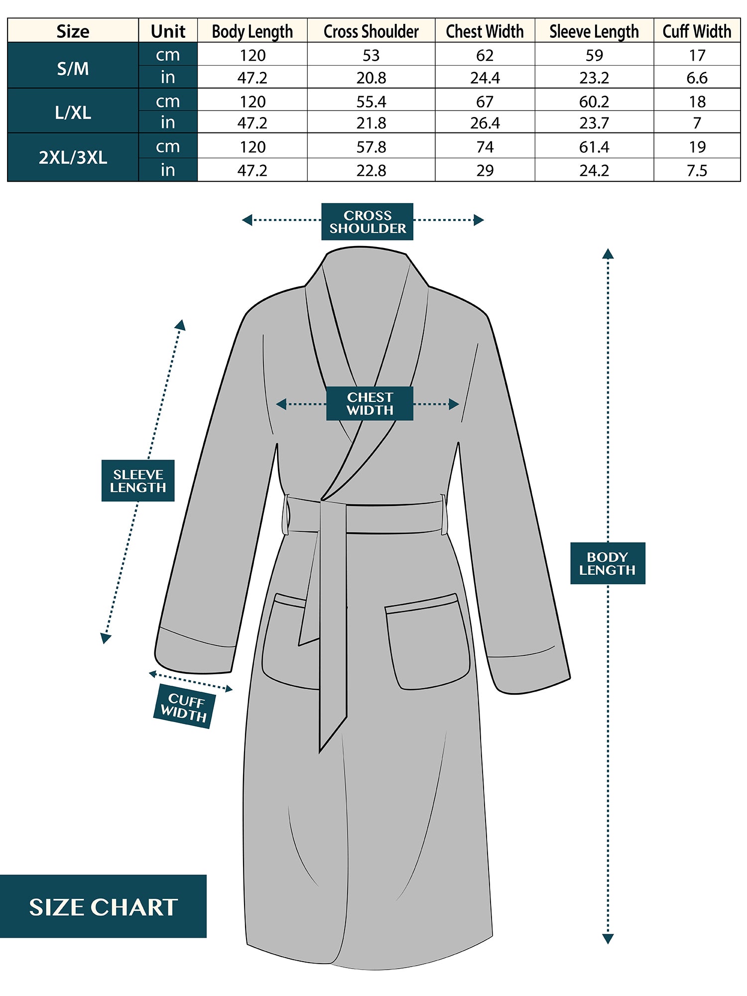 Women's Satin Trim Fleece Robe