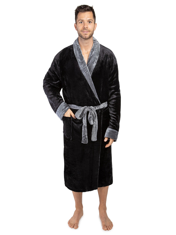 Men's Two-Tone Fleece Robe