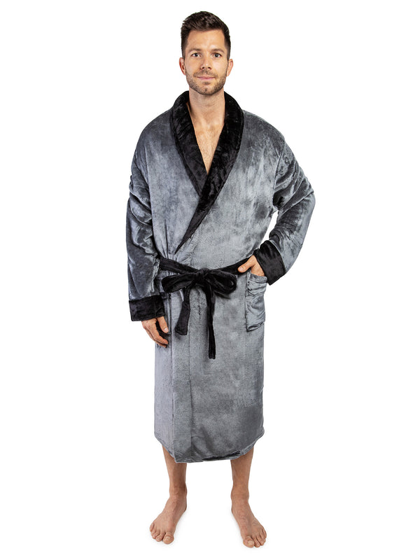 Men's Two-Tone Fleece Robe