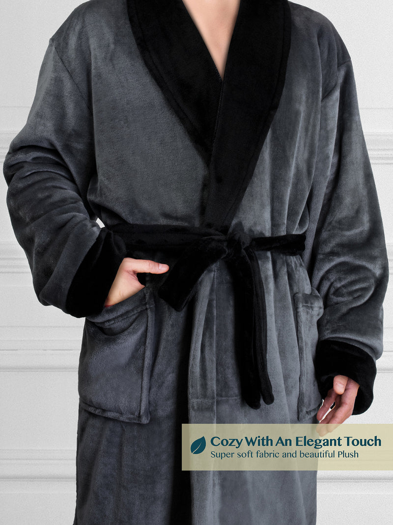 Men's Two-Tone Fleece Robe