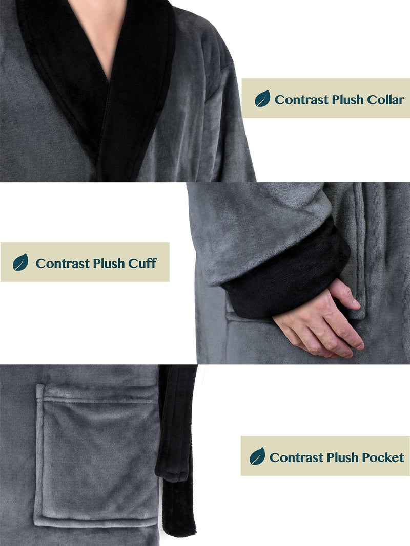 Men's Two-Tone Fleece Robe