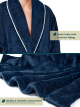 Men's Piping Fleece Robe