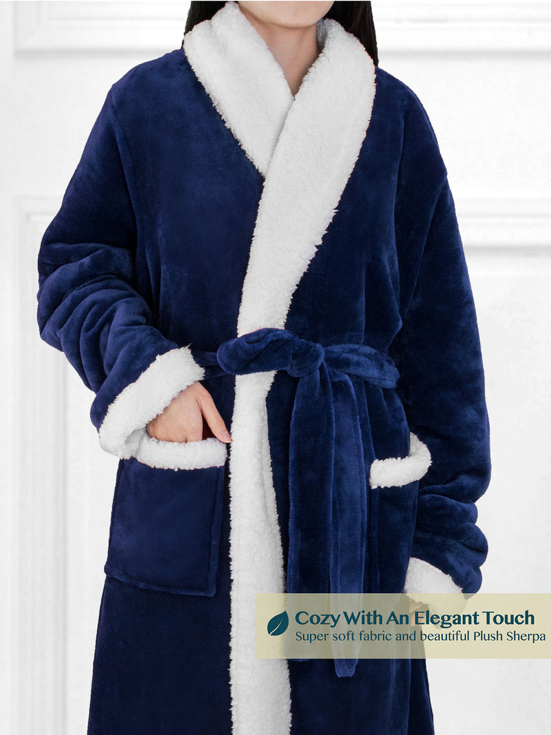 Women's Premium Sherpa Fleece Robe