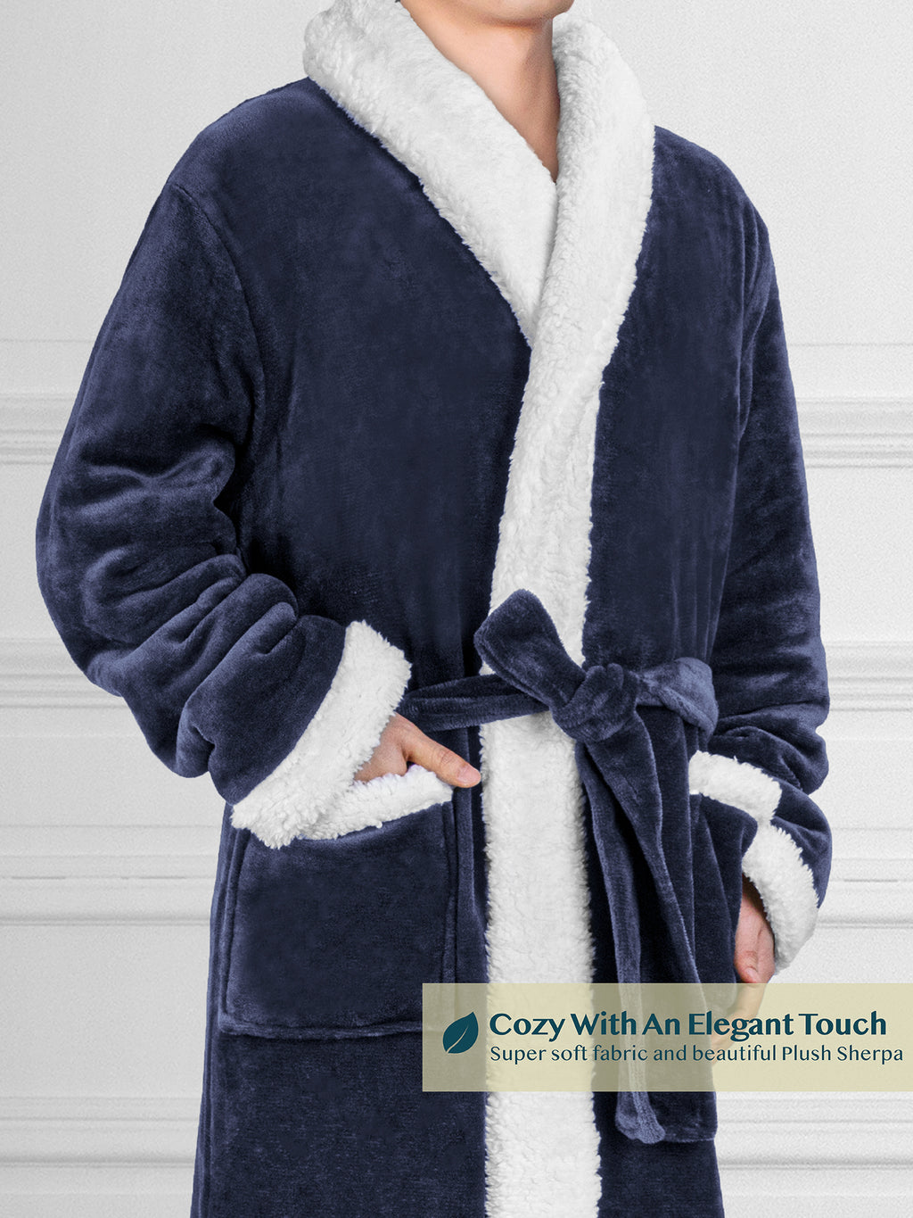 Men's Premium Sherpa Fleece Robe