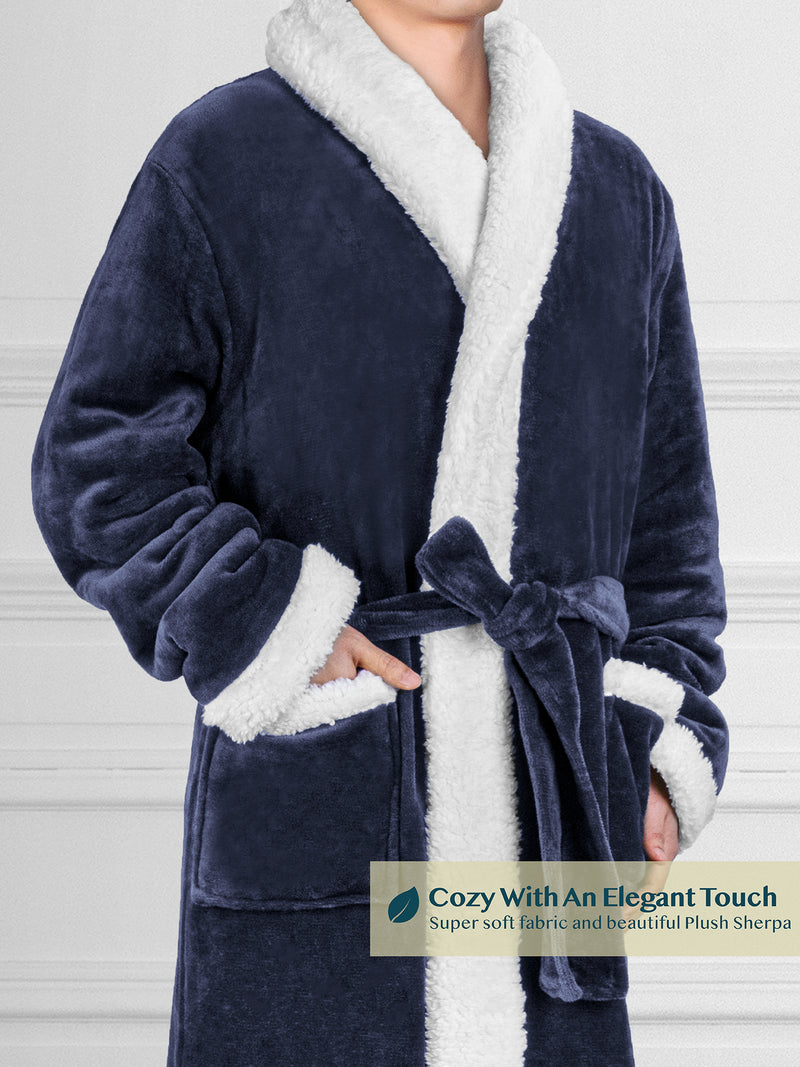 Men's Premium Sherpa Fleece Robe