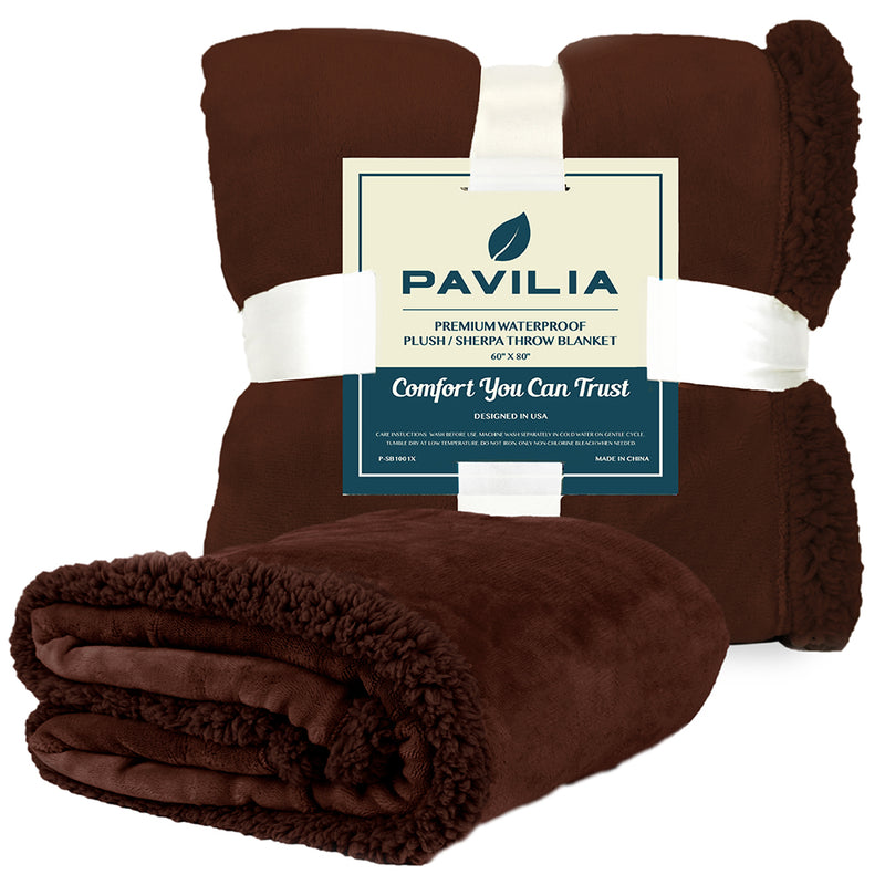 Waterproof Sherpa Throw Blanket