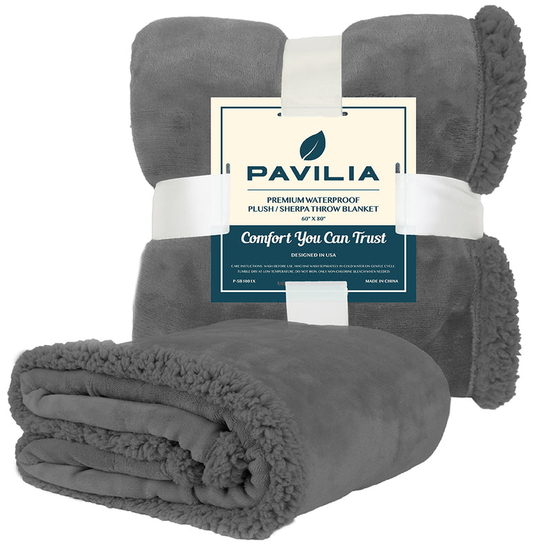 Waterproof Sherpa Throw Blanket
