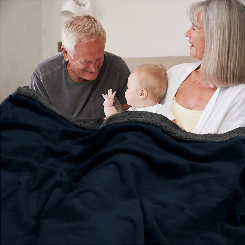 Waterproof Sherpa Throw Blanket