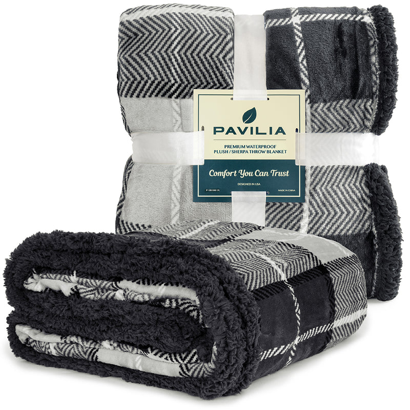Waterproof Sherpa Throw Blanket