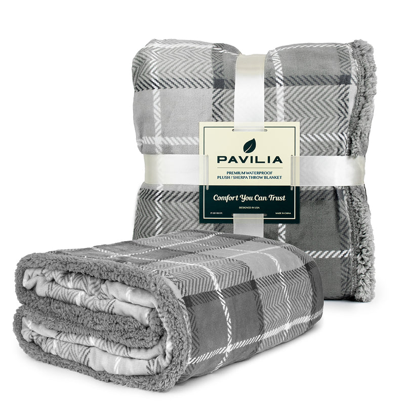 Waterproof Sherpa Throw Blanket