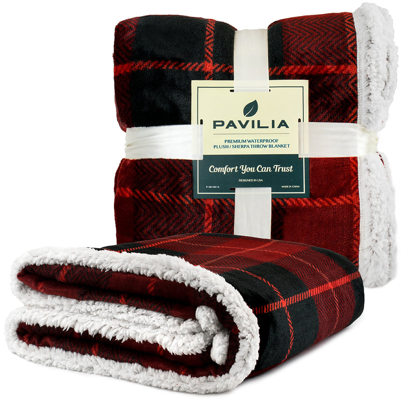 Waterproof Sherpa Throw Blanket