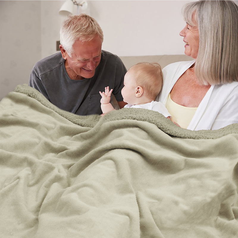 Waterproof Sherpa Throw Blanket