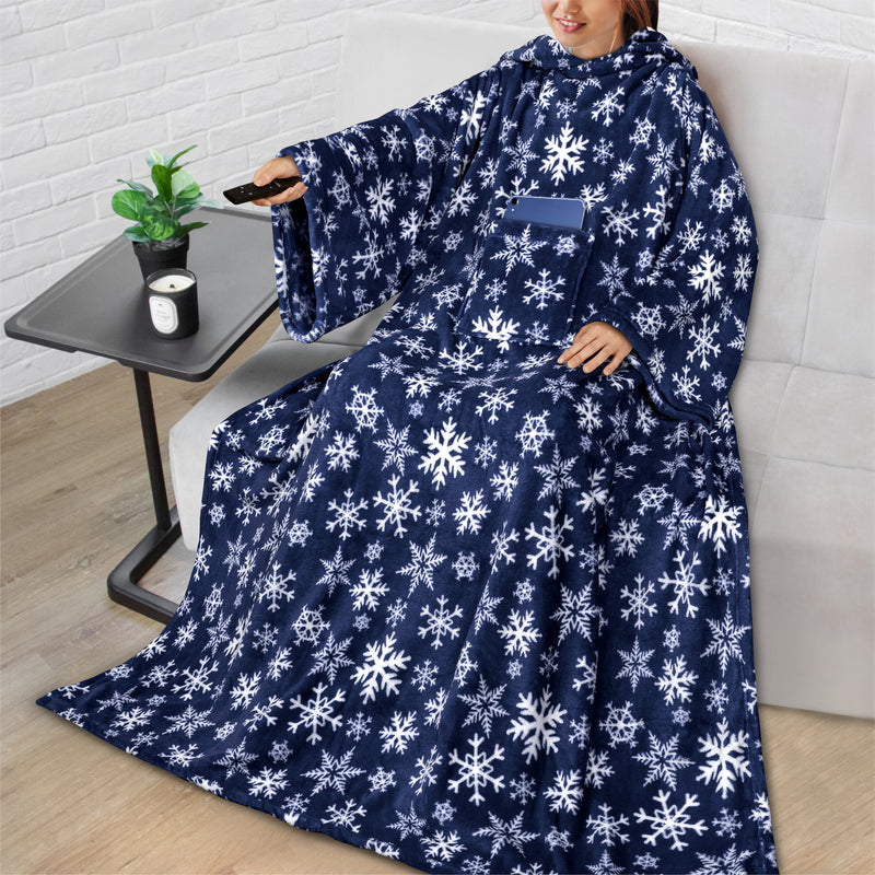 Blanket with Sleeves - Patch Pocket