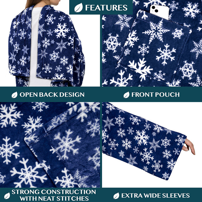 Blanket with Sleeves - Patch Pocket