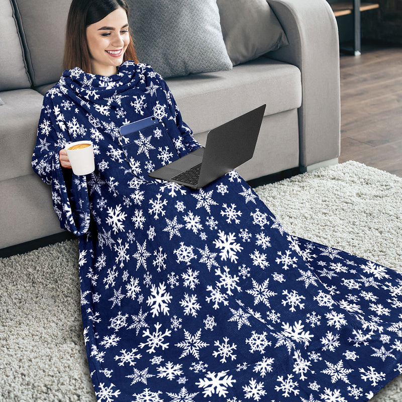 Blanket with Sleeves - Patch Pocket
