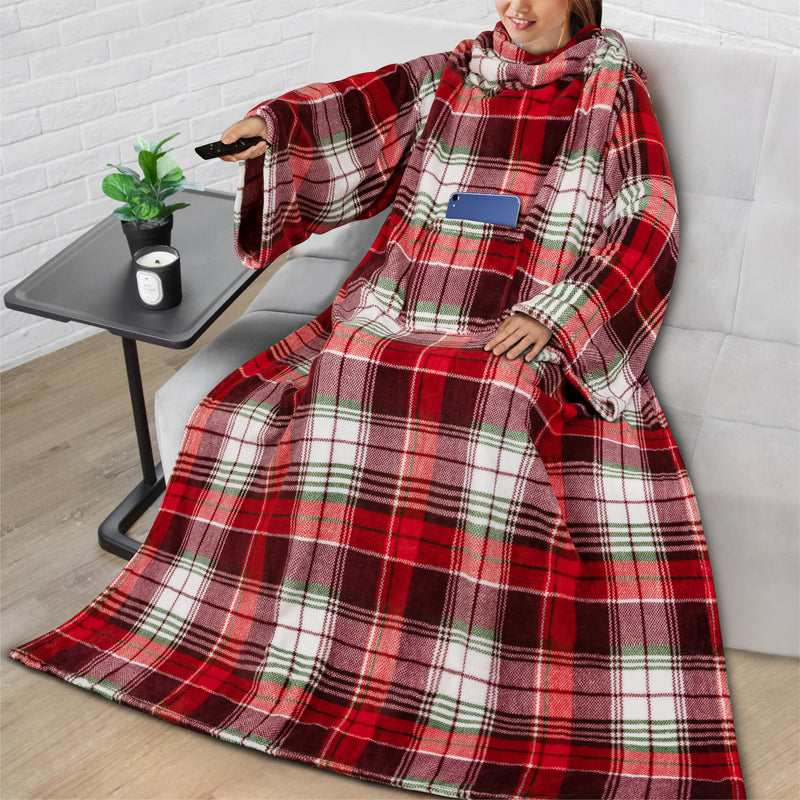 Blanket with Sleeves - Patch Pocket