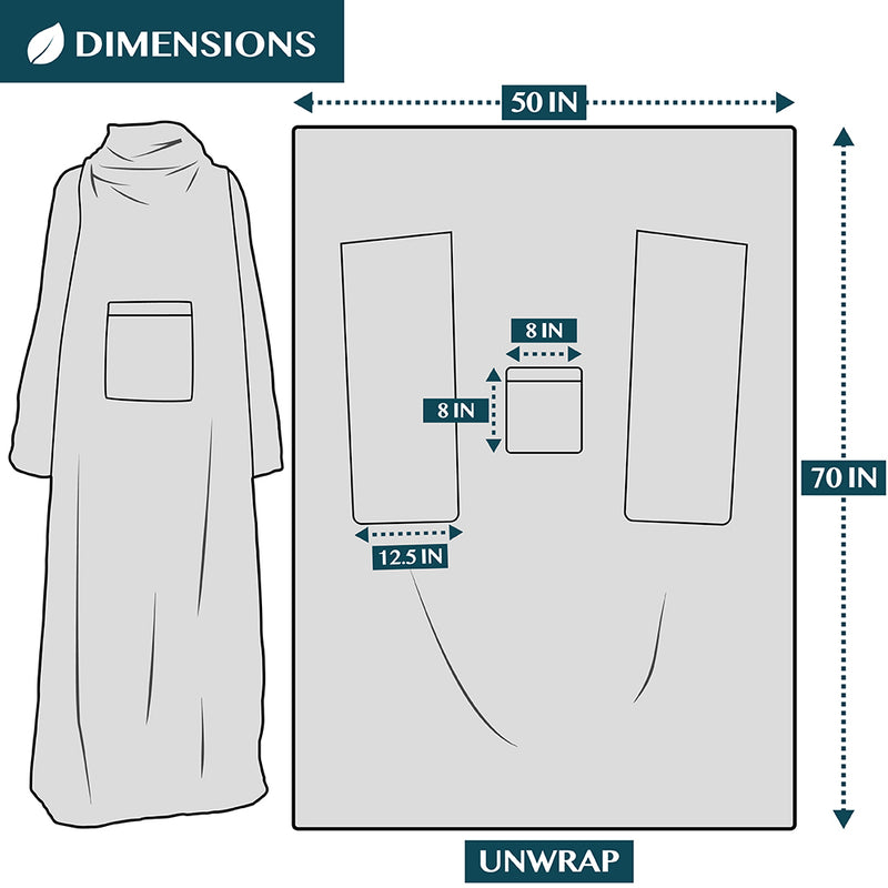 Blanket with Sleeves - Patch Pocket