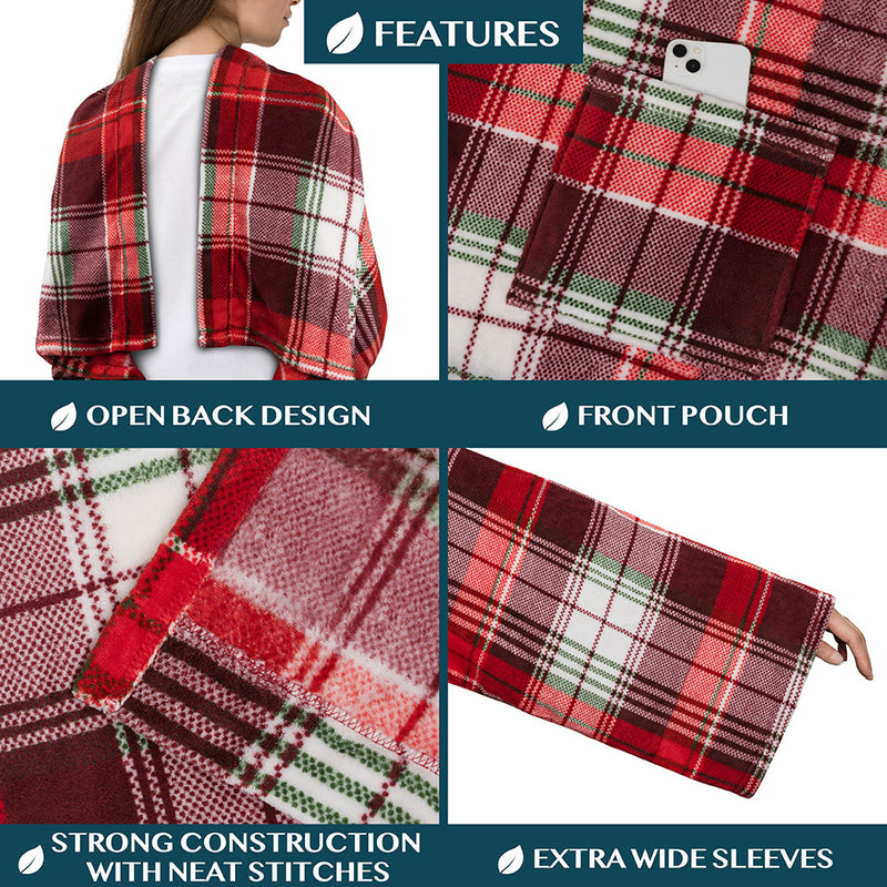 Blanket with Sleeves - Patch Pocket