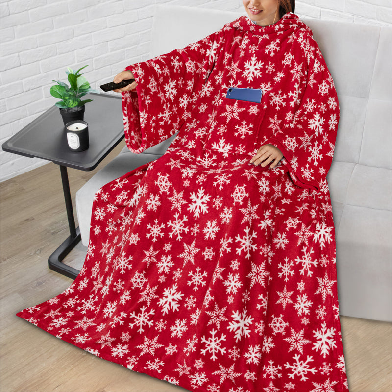 Blanket with Sleeves - Patch Pocket