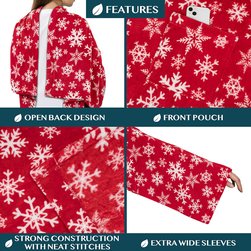 Blanket with Sleeves - Patch Pocket