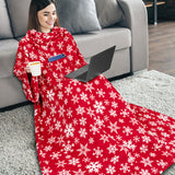 Blanket with Sleeves - Patch Pocket