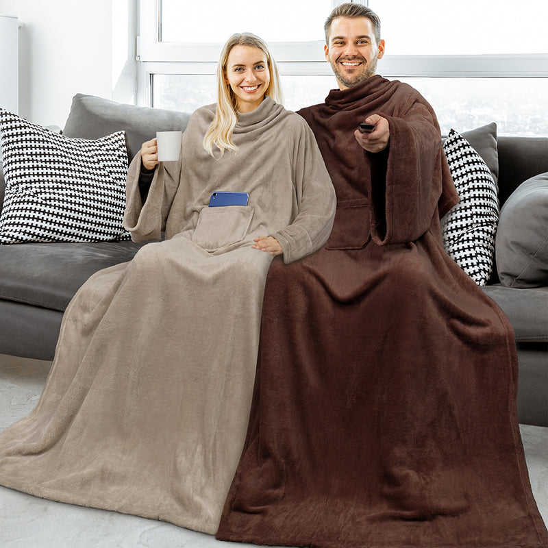 Blanket with Sleeves - Patch Pocket