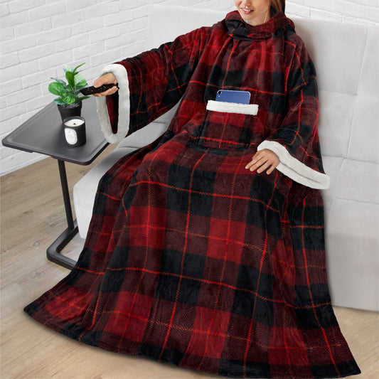 Blanket with Sleeves - Sherpa Trims