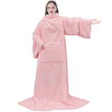 Sherpa Fluffy Blanket with Sleeves
