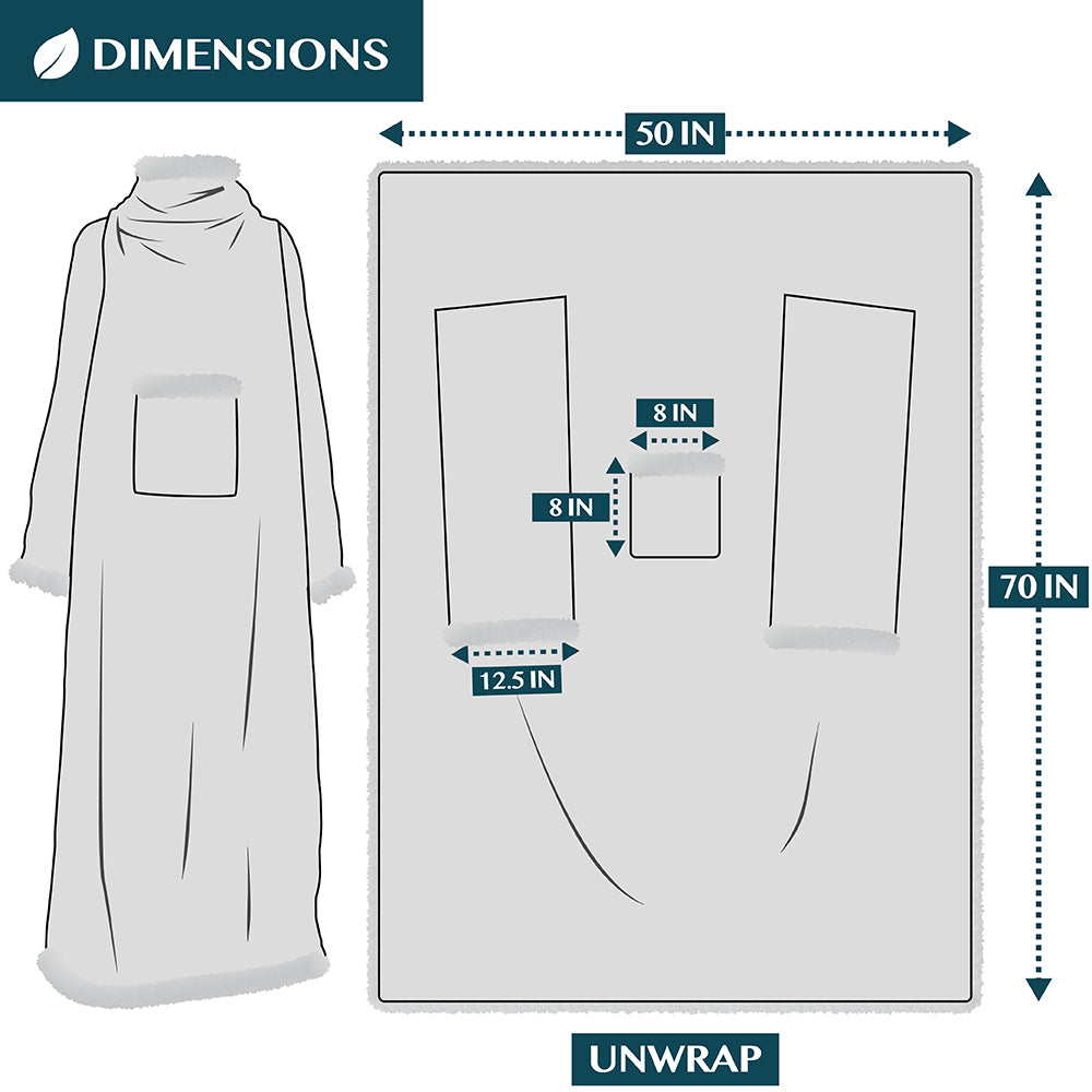 Blanket with Sleeves - Patch Pocket