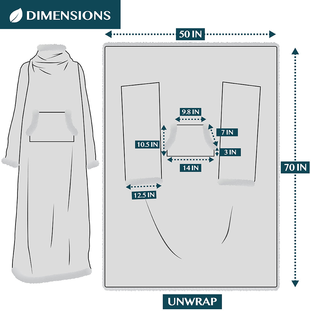 Blanket with Sleeves - Kangaroo Pocket