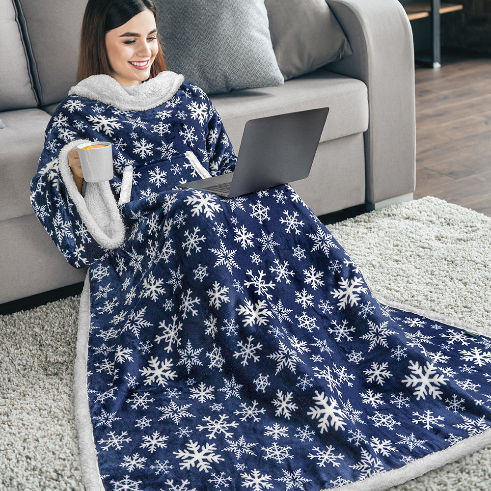 Blanket with Sleeves - Kangaroo Pocket