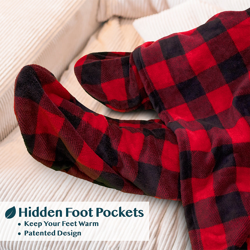 Blanket with Sleeves - Foot Pockets