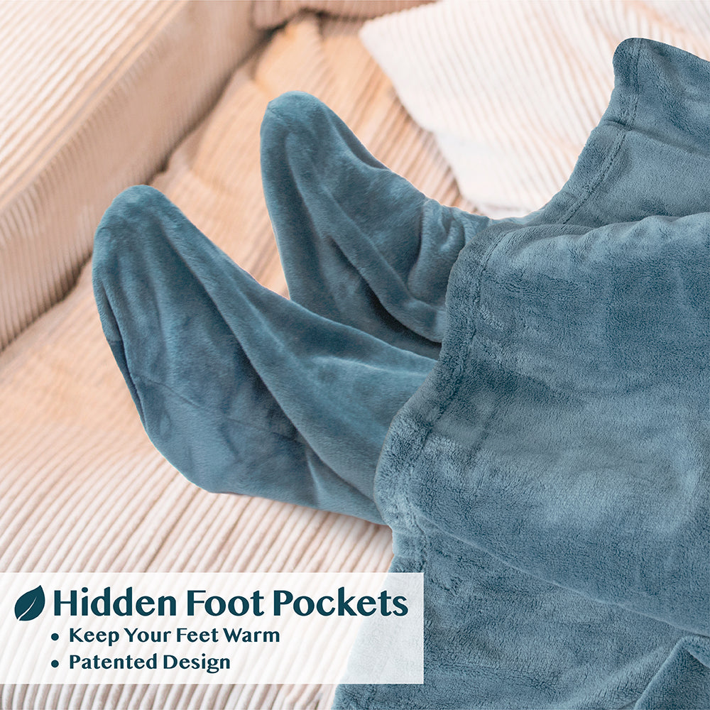 Blanket with Sleeves - Foot Pockets