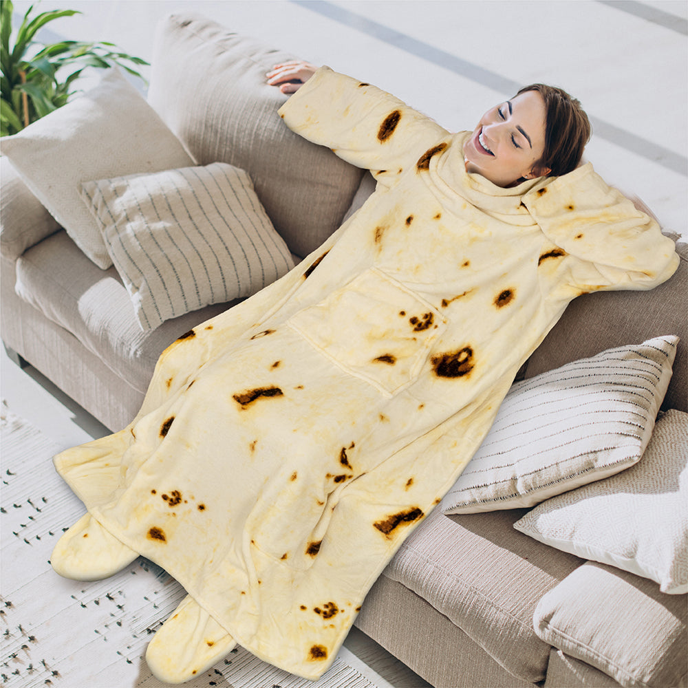 Blanket with Sleeves - Foot Pockets