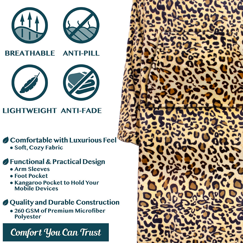 Blanket with Sleeves - Foot Pockets