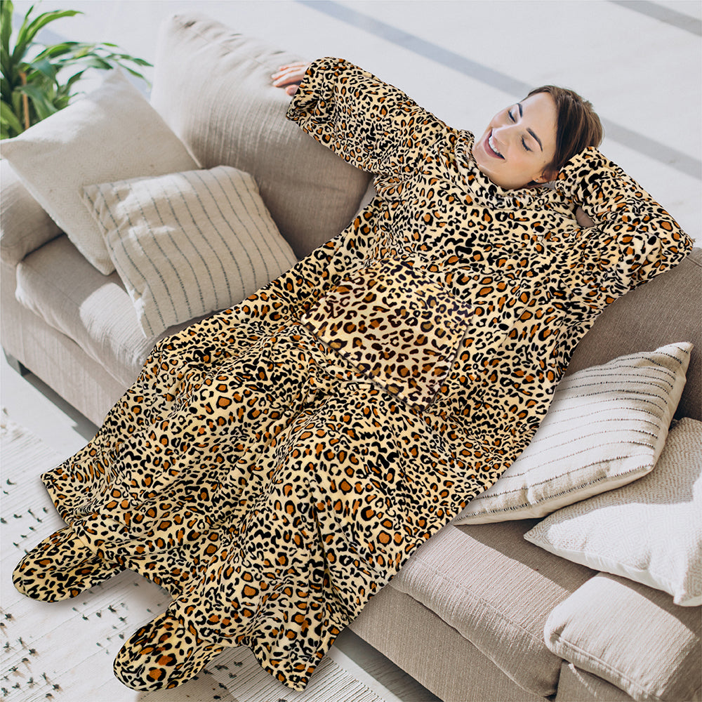 Blanket with Sleeves - Foot Pockets