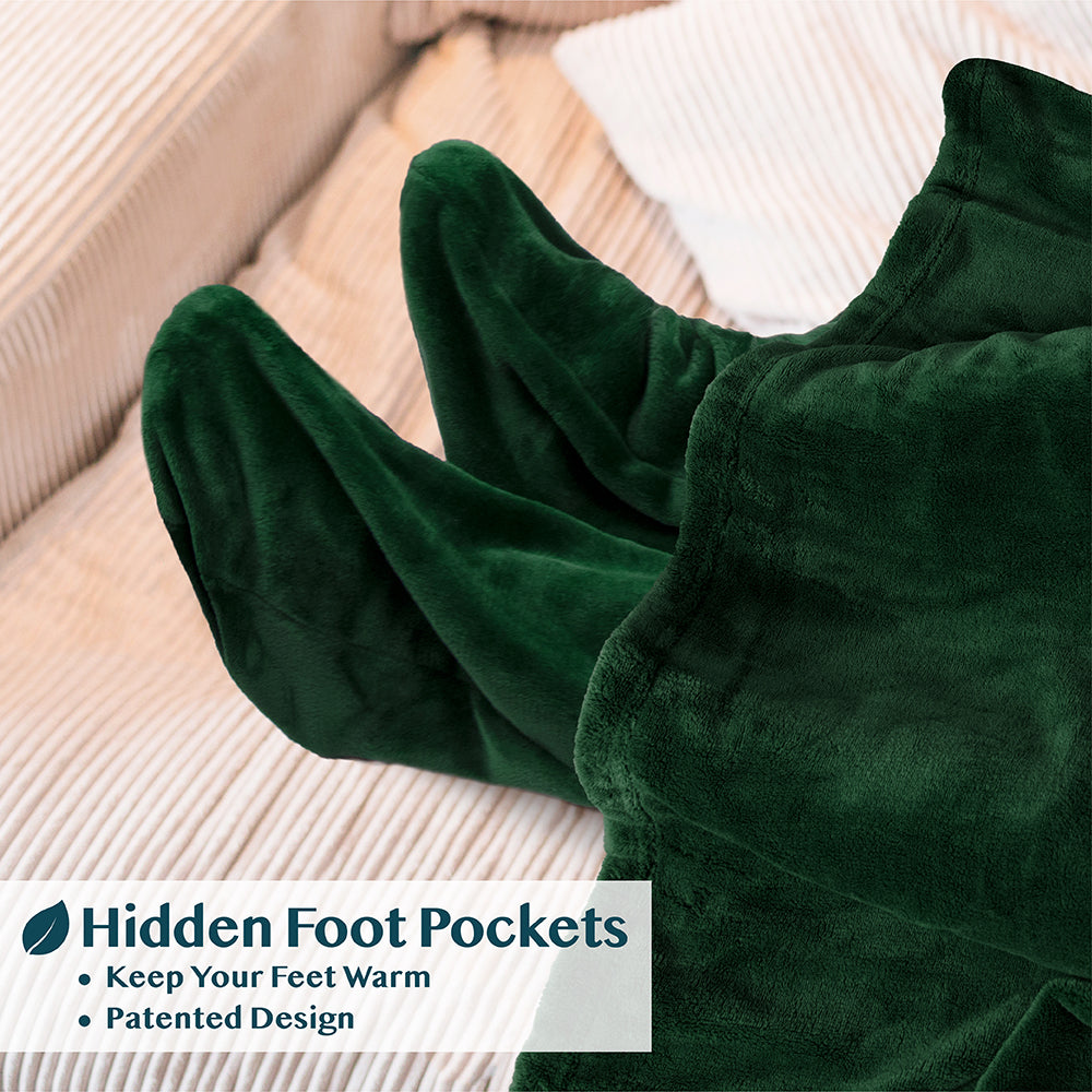 Blanket with Sleeves - Foot Pockets