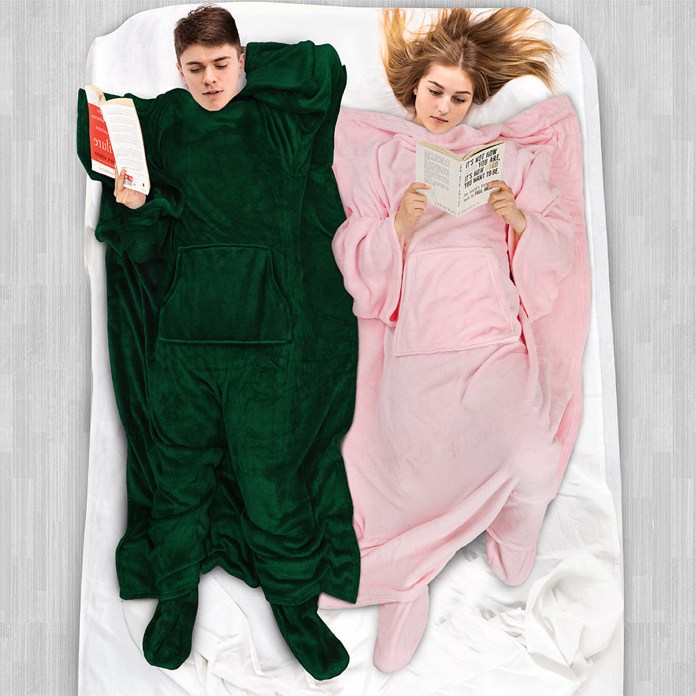 Blanket with Sleeves - Foot Pockets